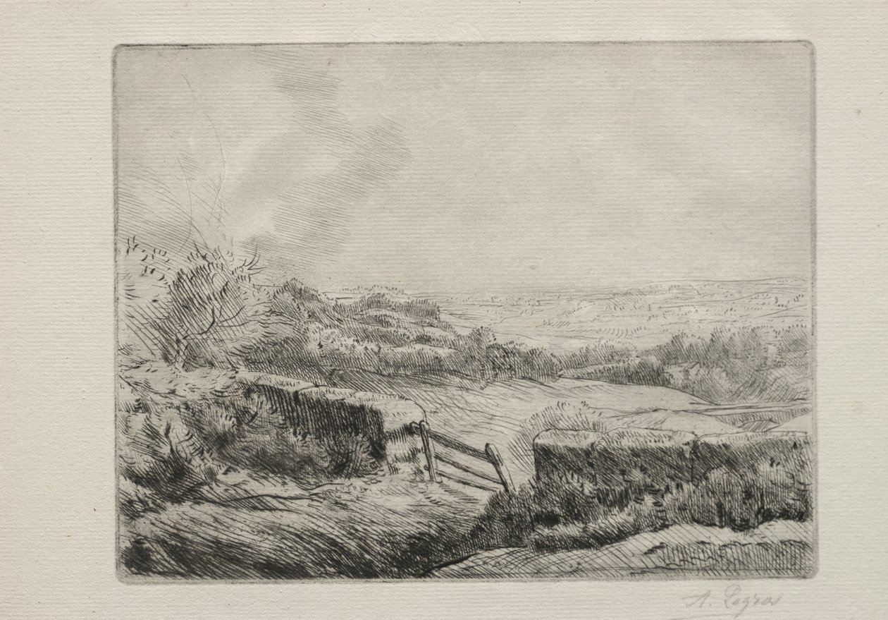Sisäänkäynti kentälle tekijältä Alphonse Legros