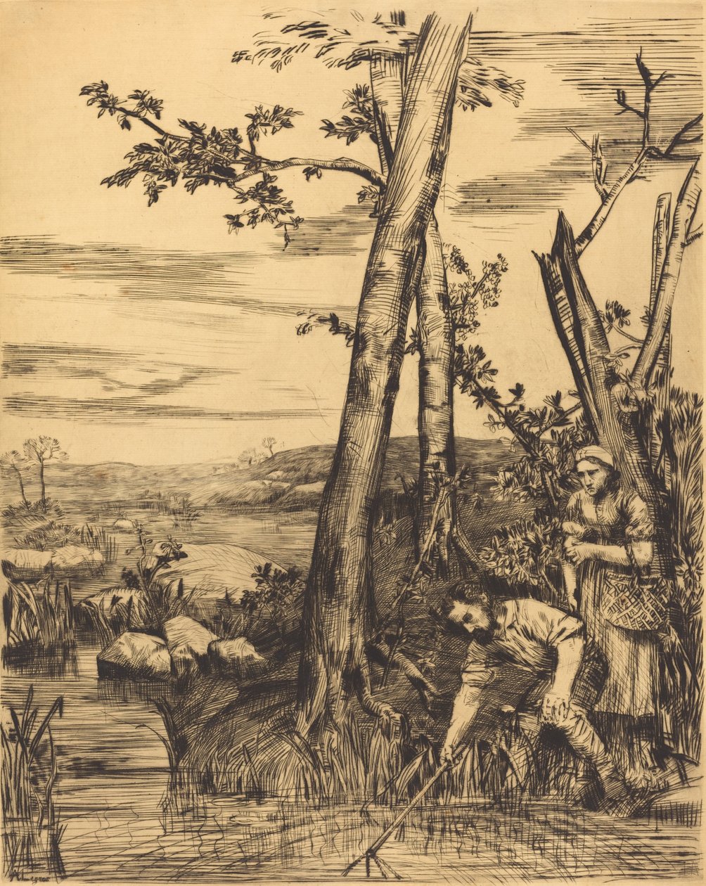 Rapujen kalastus tekijältä Alphonse Legros