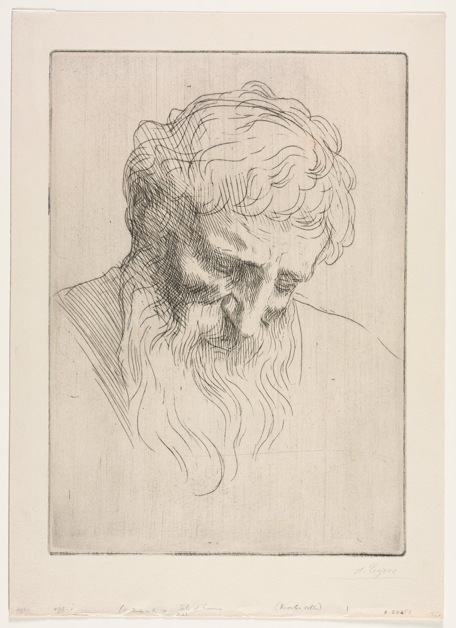 Miehen pää tekijältä Alphonse Legros