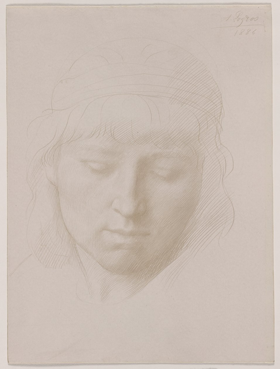 Miehen pää tekijältä Alphonse Legros
