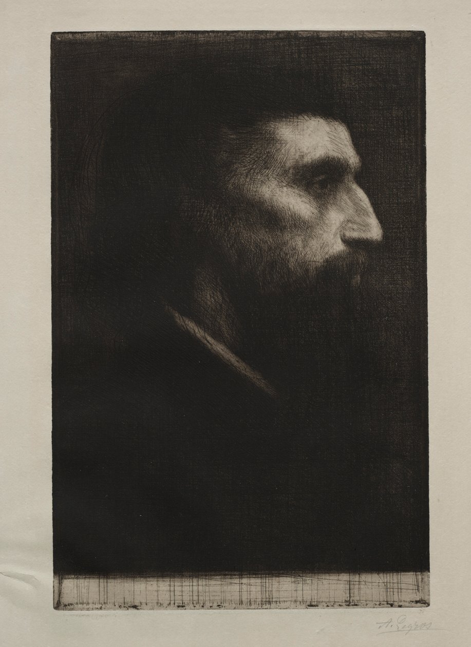 Miehen pää. tekijältä Alphonse Legros