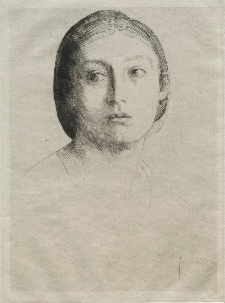 Nuoren tytön pää. tekijältä Alphonse Legros