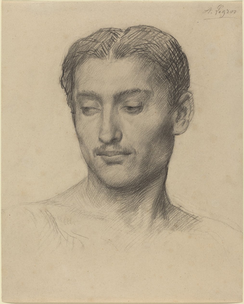 Nuoren miehen pää tekijältä Alphonse Legros
