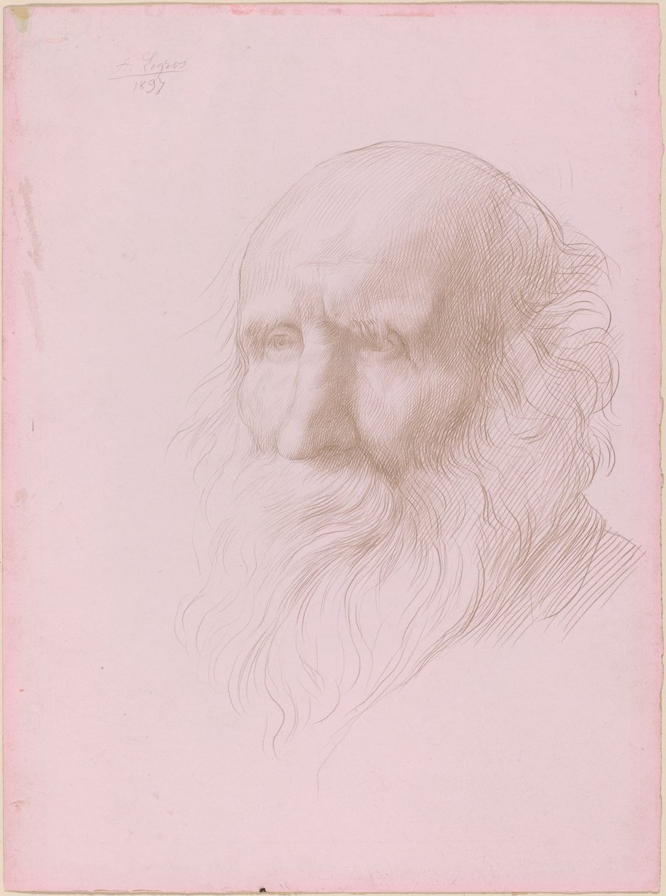 Vanhan miehen pää, 1897. tekijältä Alphonse Legros
