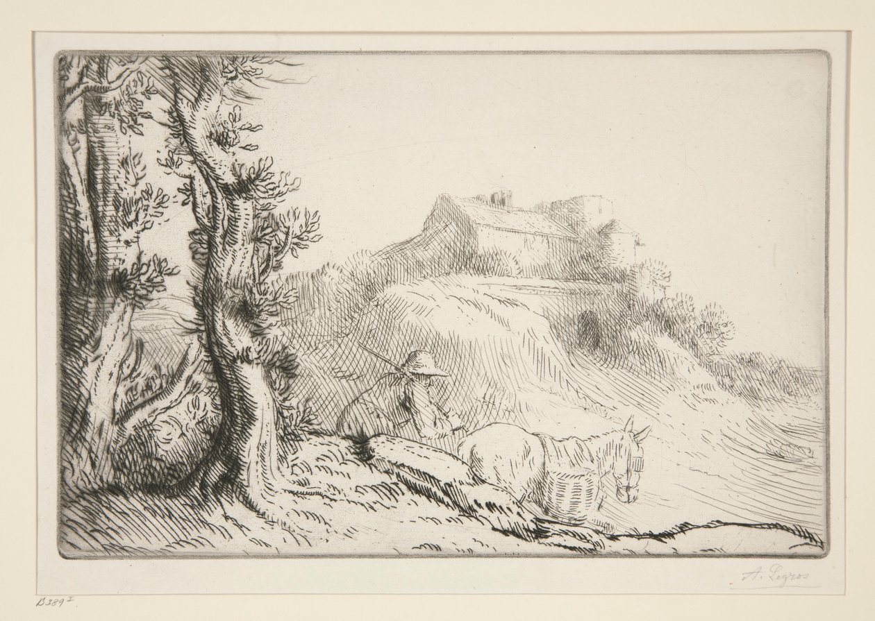 Maatila kukkulalla tekijältä Alphonse Legros
