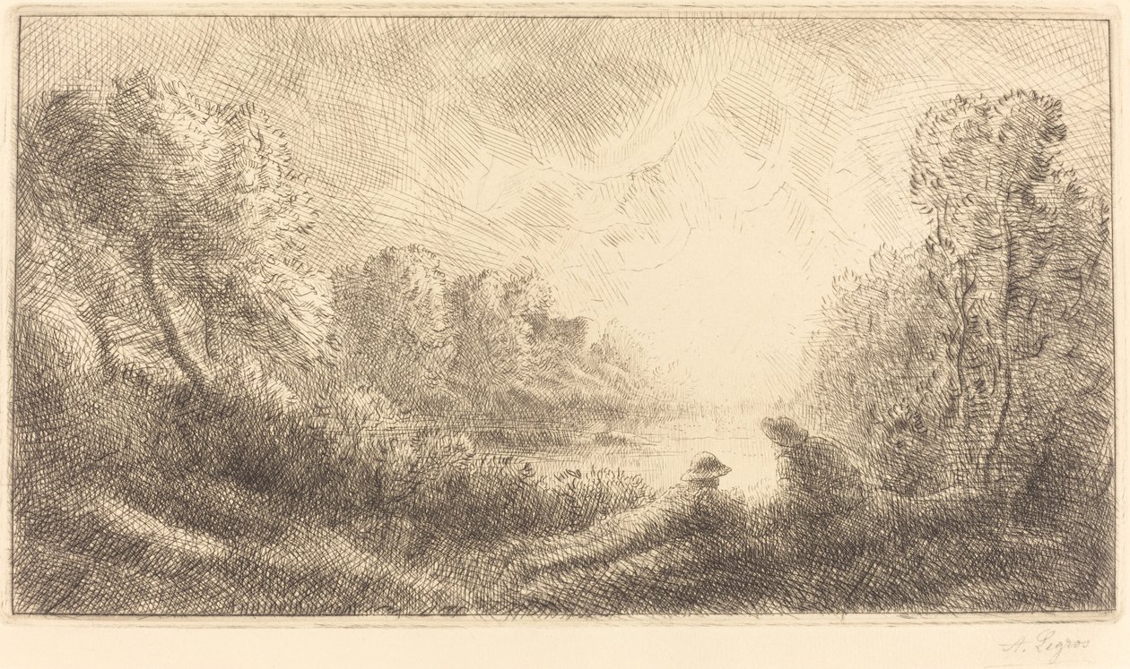 Maisema: Auringonnousu Maisema: Auringonnousu. tekijältä Alphonse Legros