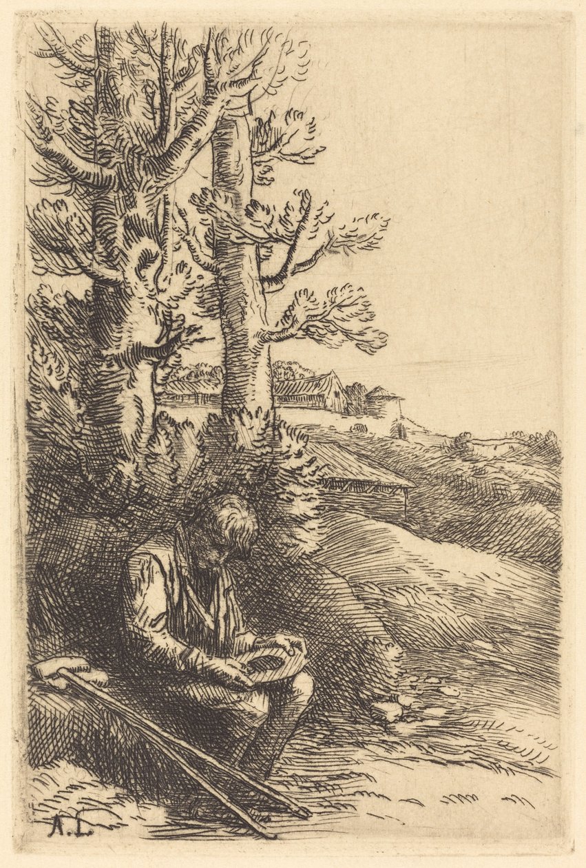 Pikku kerjäläinen (Pieni kerjäläinen) tekijältä Alphonse Legros