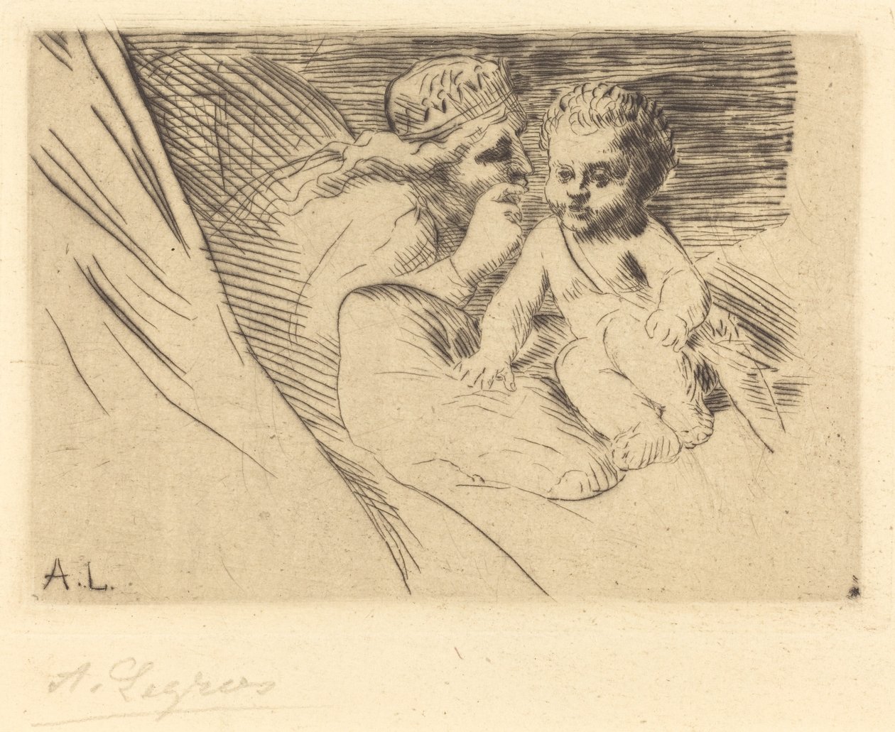 Mab ja Cupid (Mab et Cupidon) tekijältä Alphonse Legros