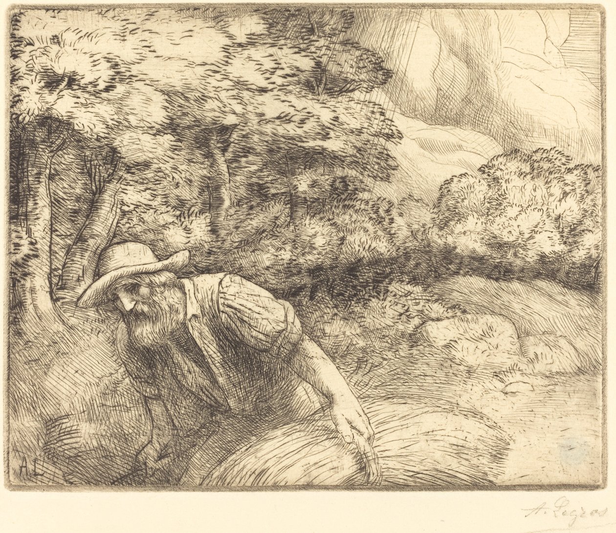 Mies ravinnonhaku tekijältä Alphonse Legros
