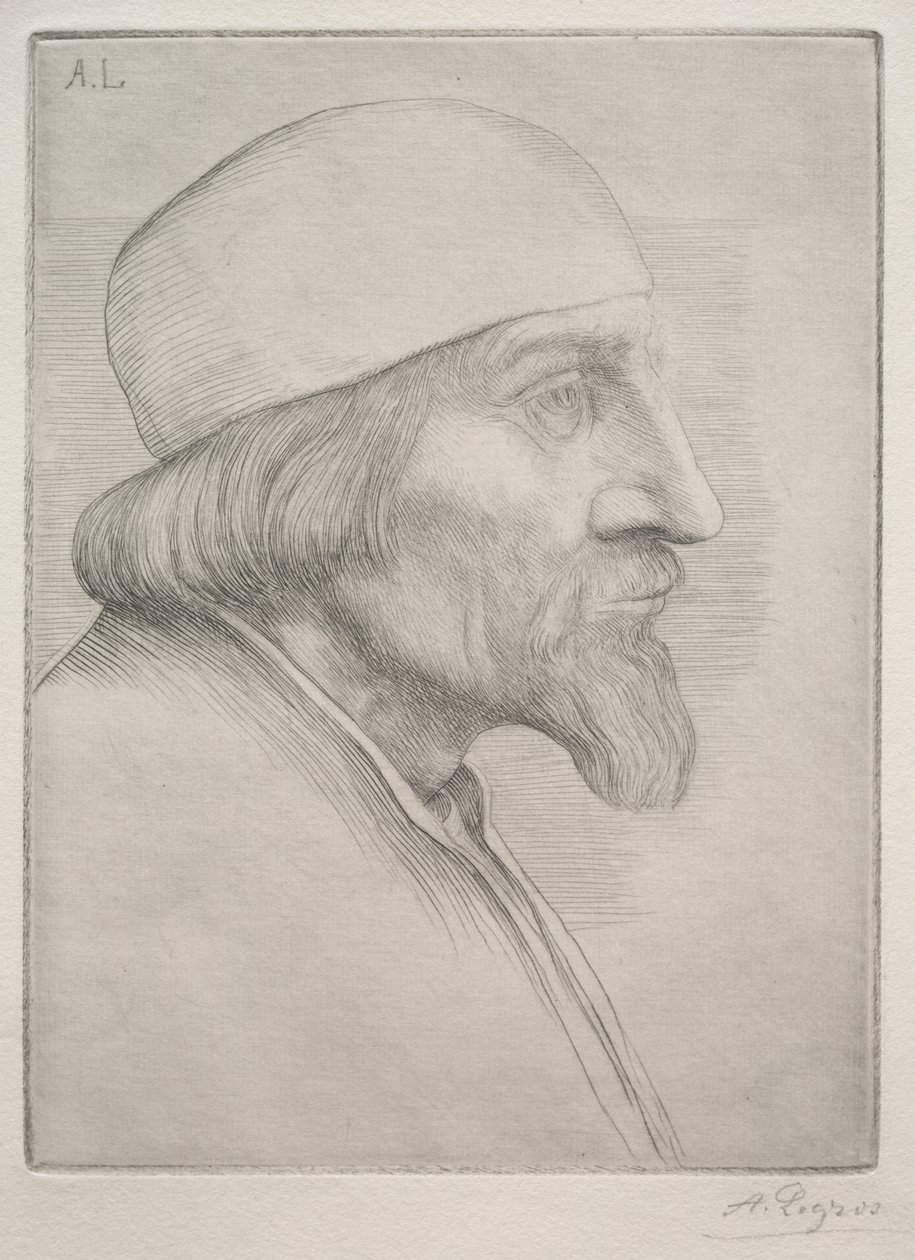 Mies pääkallohatussa tekijältä Alphonse Legros