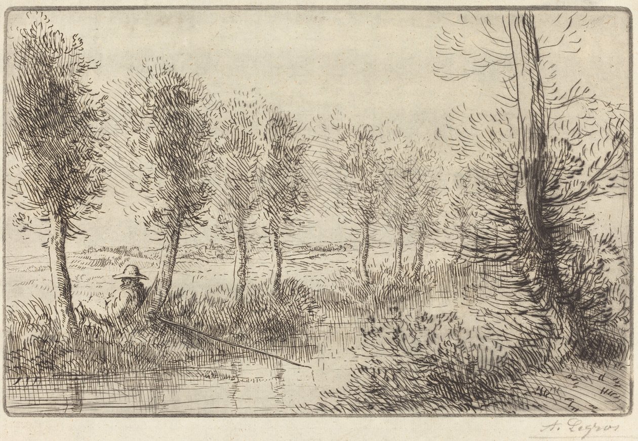 Lähellä Mill Pres du Moulin. tekijältä Alphonse Legros