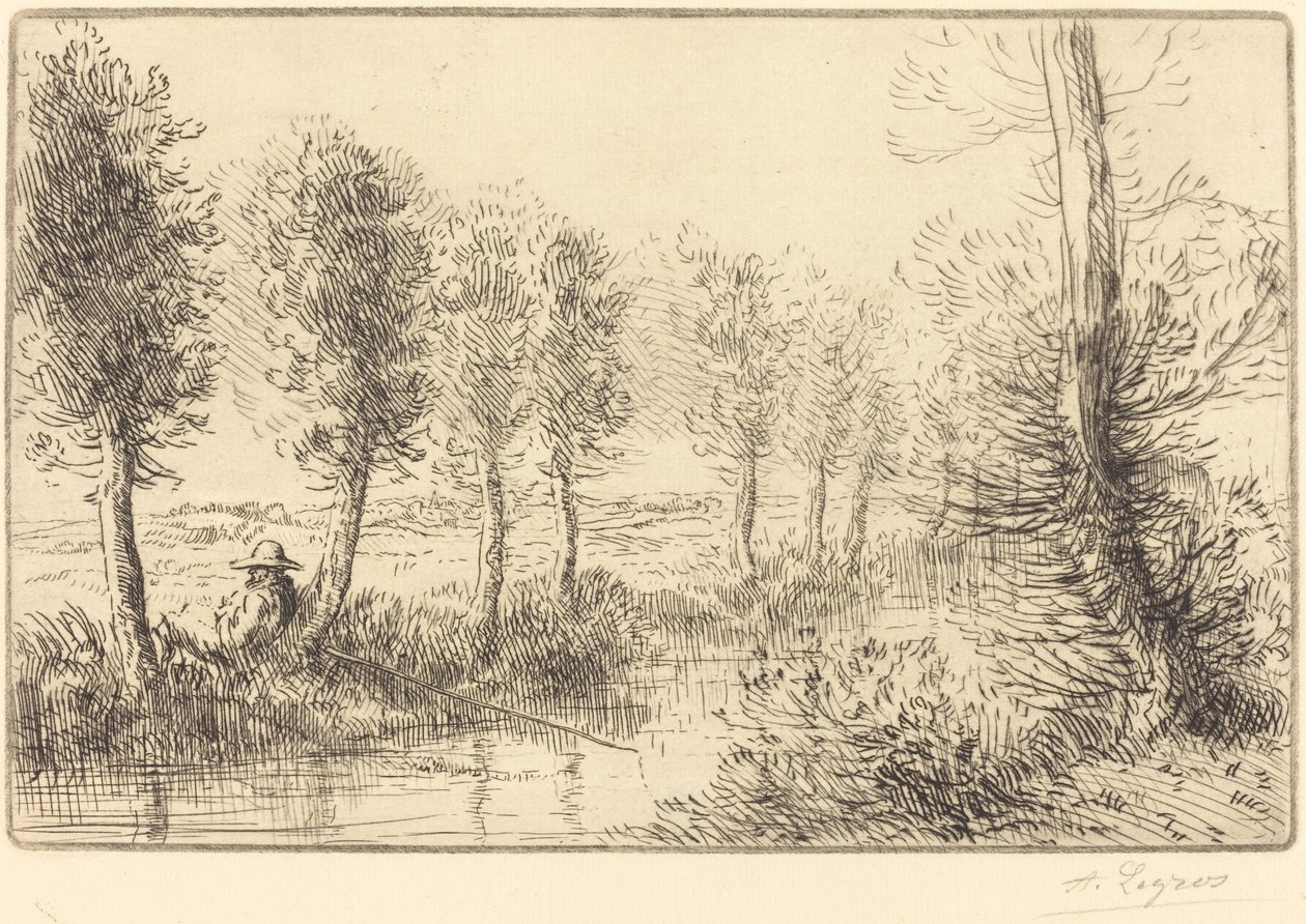 Lähellä Mill Pres du Moulin. tekijältä Alphonse Legros