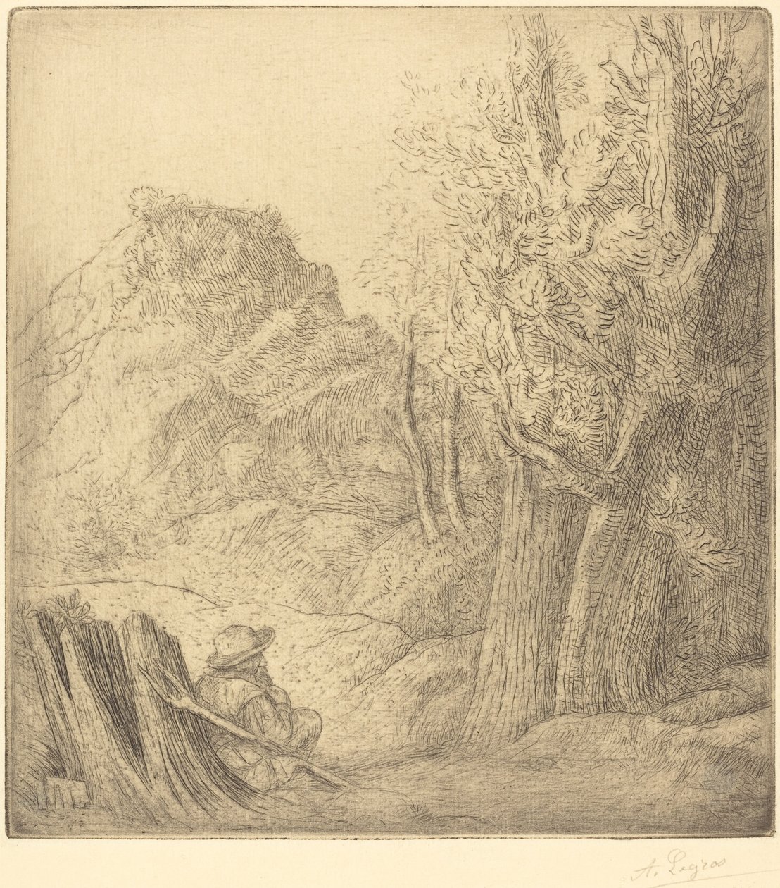 Vanha kylä tekijältä Alphonse Legros