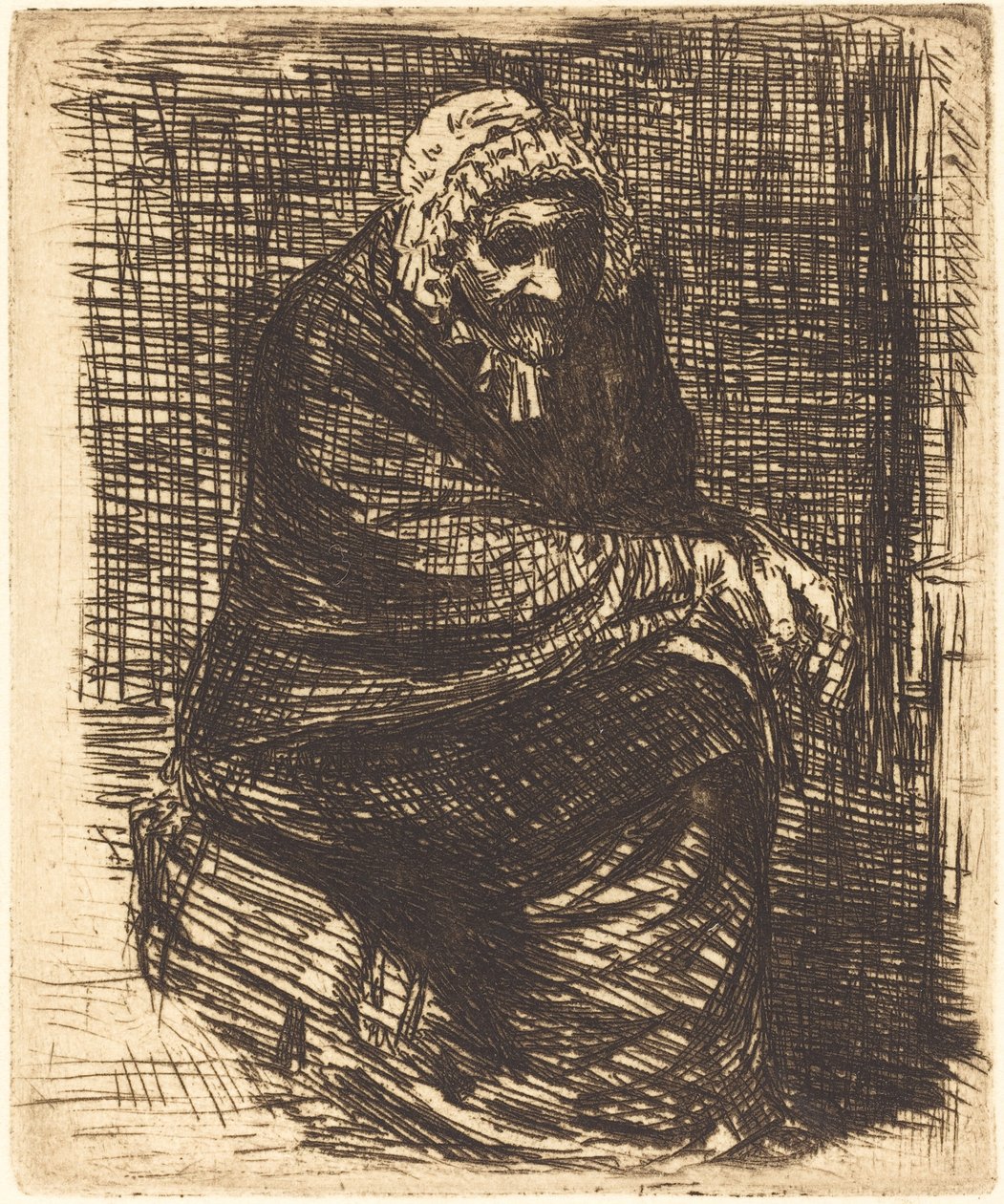 Vanha nainen istuu Vanha nainen istuu. tekijältä Alphonse Legros