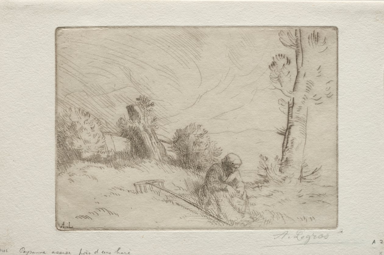 Talonpoika kiviaidan lähellä tekijältä Alphonse Legros