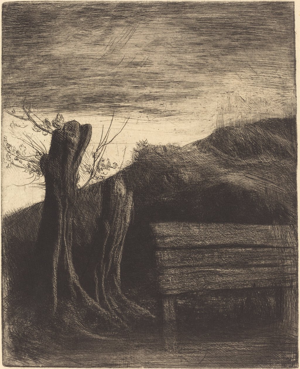 Pollard Willows (Les saules tetards) tekijältä Alphonse Legros