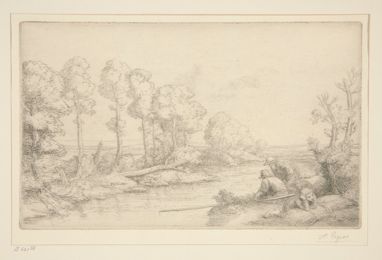 Lepo joen rannalla tekijältä Alphonse Legros