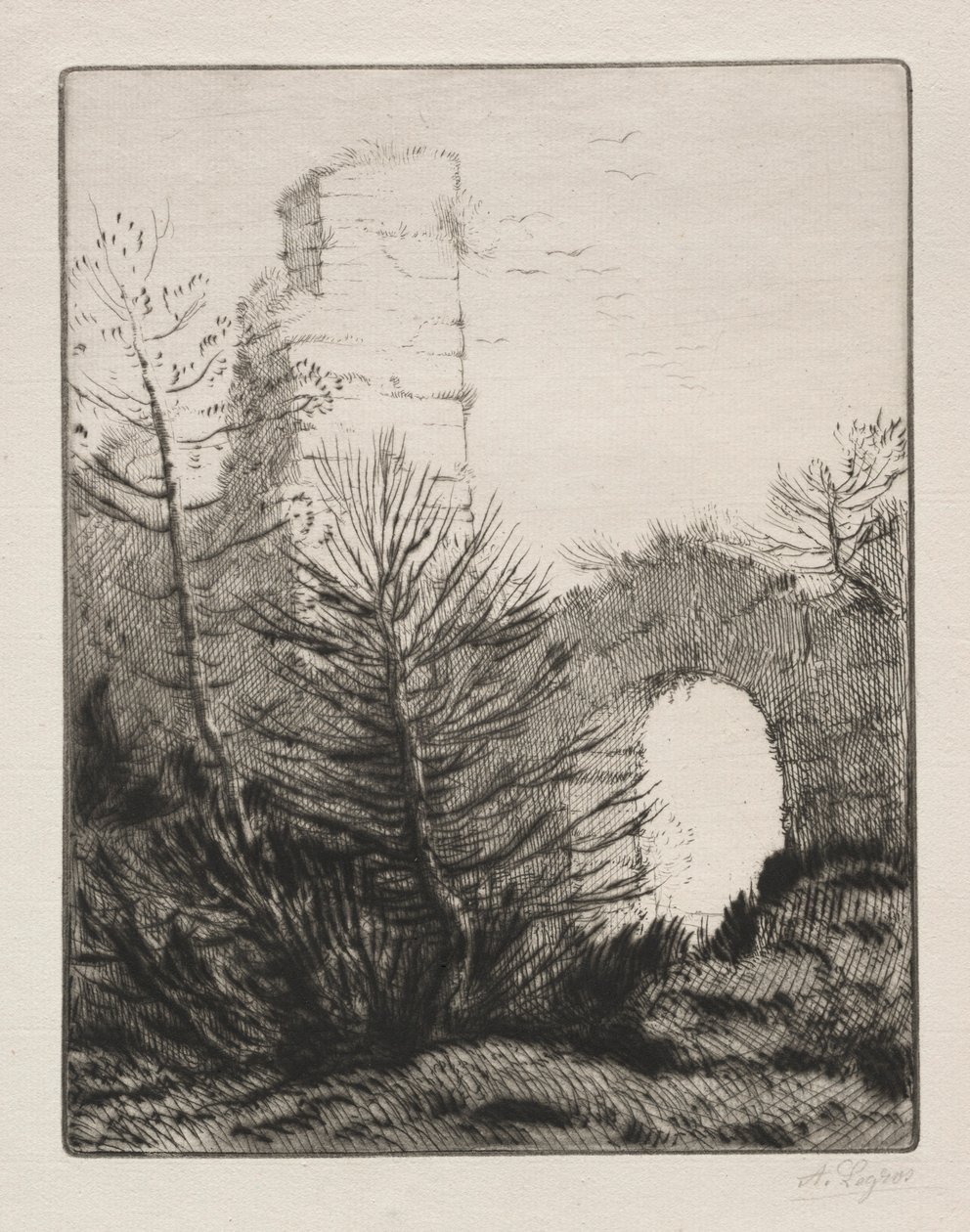 Luostarin rauniot. tekijältä Alphonse Legros
