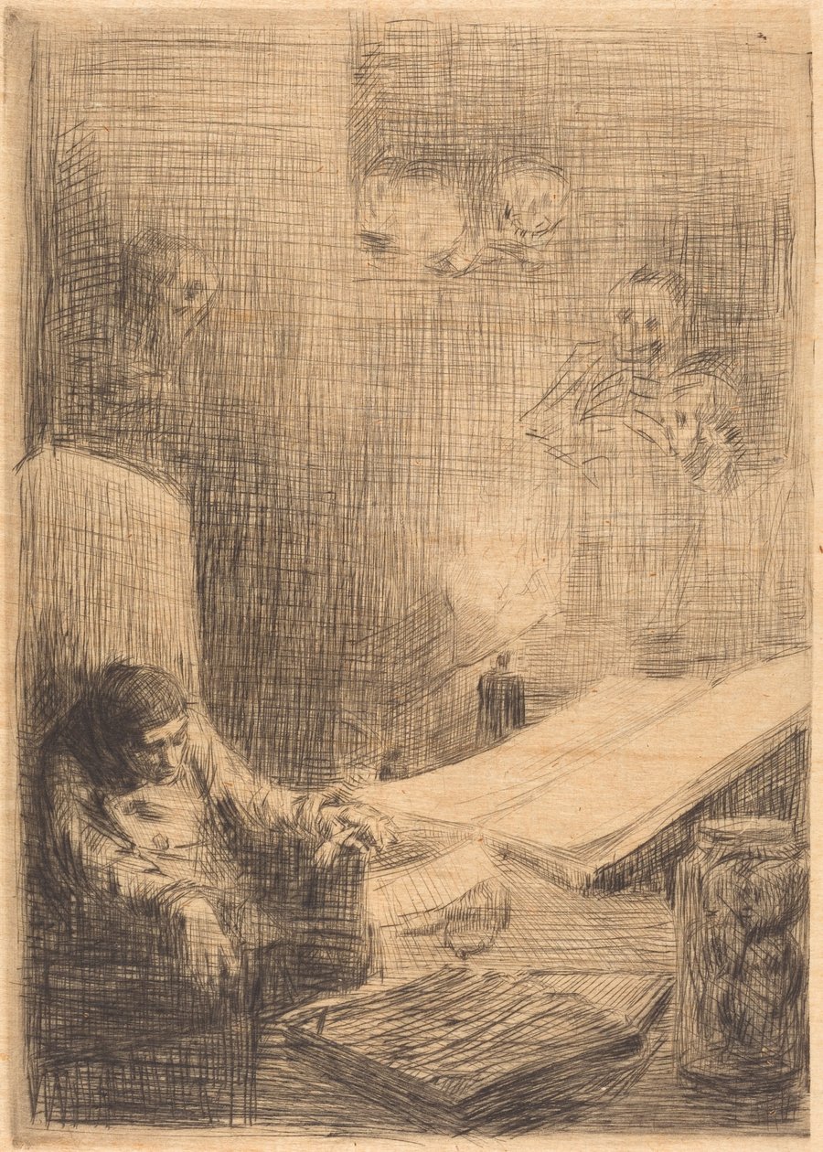 Sleeping Scholar Nukkuva tutkija. tekijältä Alphonse Legros