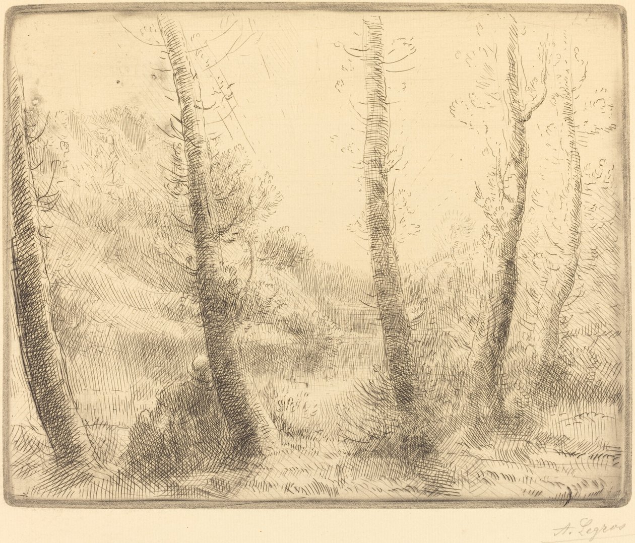 Pieni järvi tekijältä Alphonse Legros