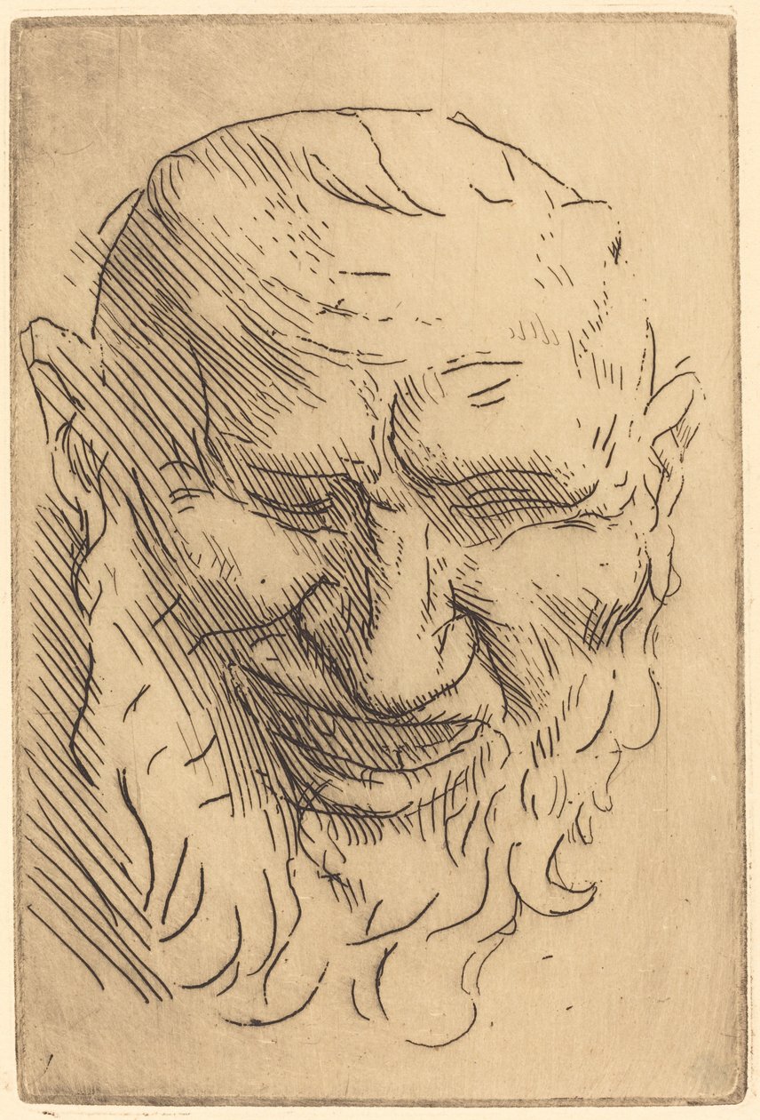 Pieni Satyr Mask tekijältä Alphonse Legros