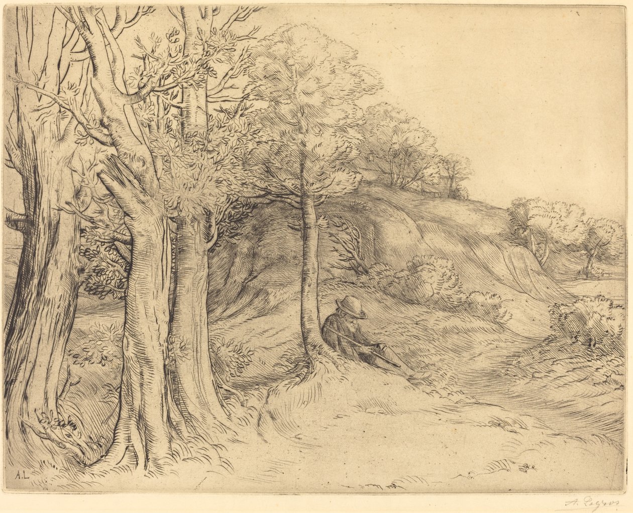 Yksinäisyys (Yksinäisyys (maisema)) tekijältä Alphonse Legros