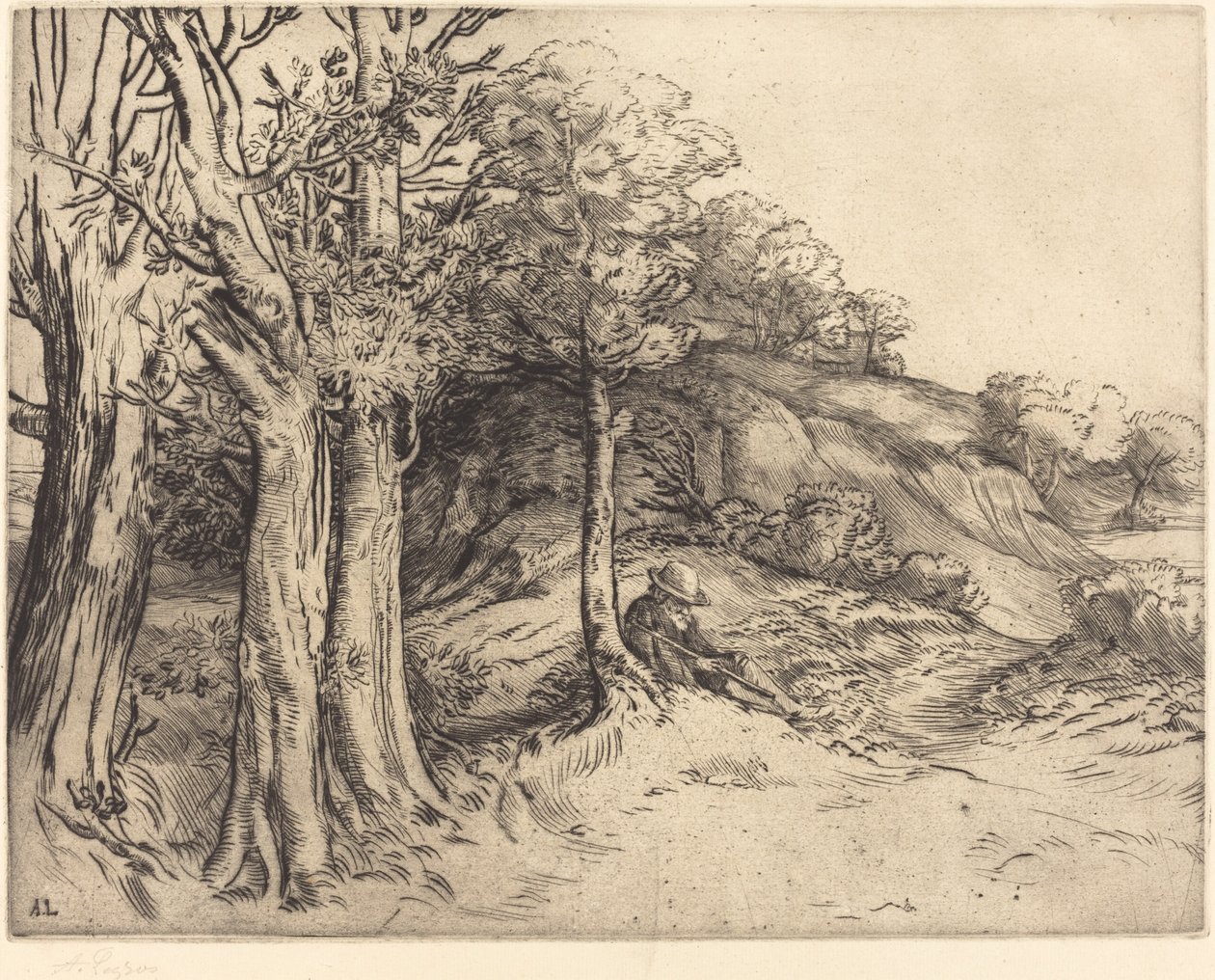 Yksinäisyys (Yksinäisyys (maisema)) tekijältä Alphonse Legros