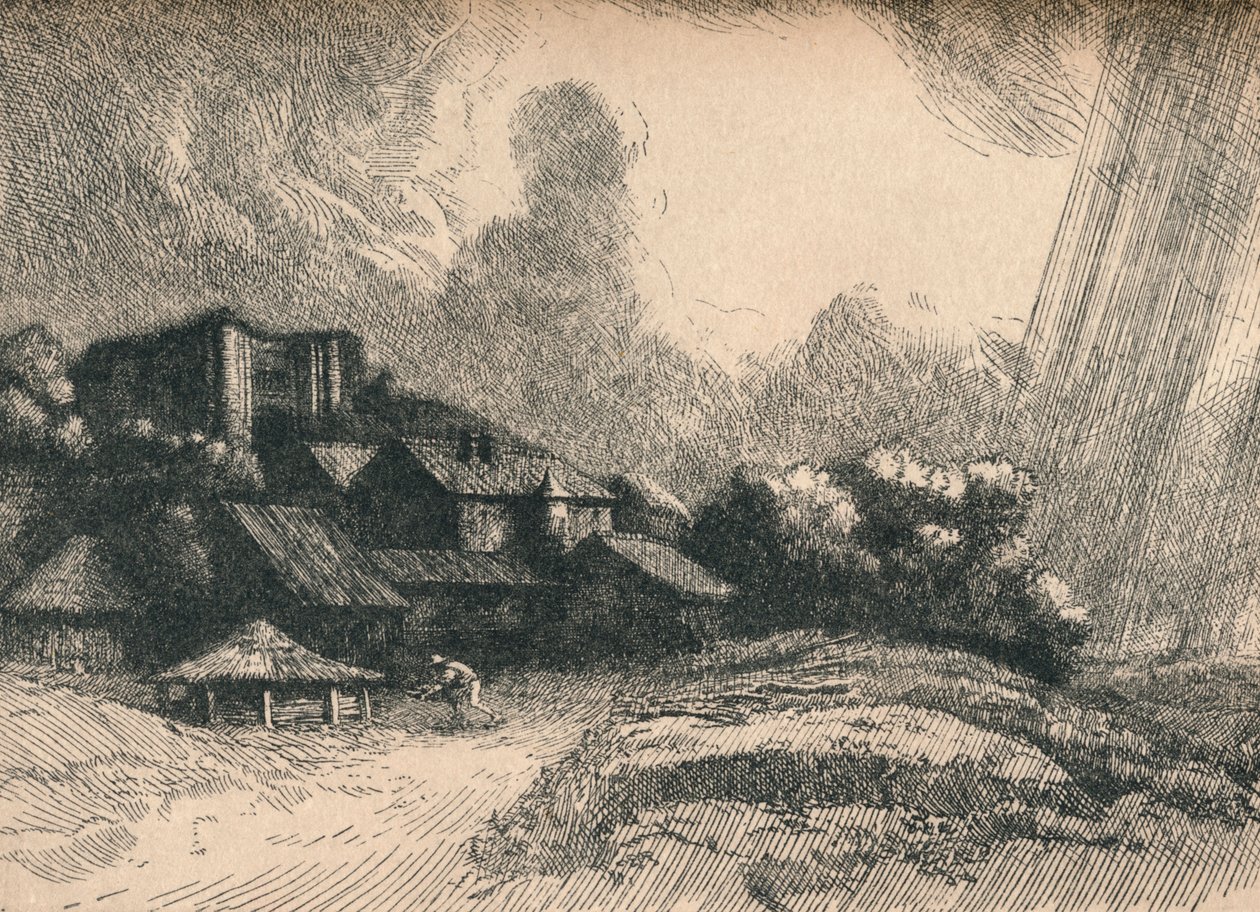 The Abbey Farm, 1893 tekijältä Alphonse Legros