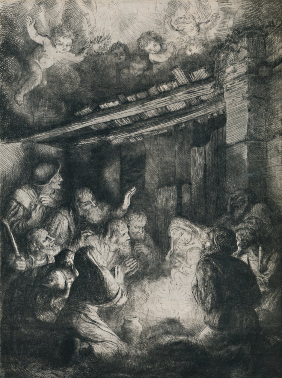 Paimenten palvonta, 1922. tekijältä Alphonse Legros