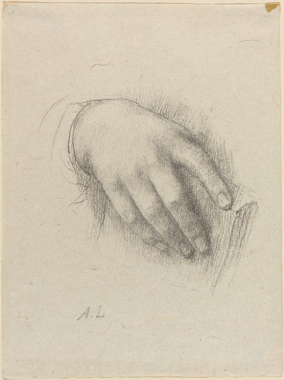Taiteilijan tyttären käsi. tekijältä Alphonse Legros