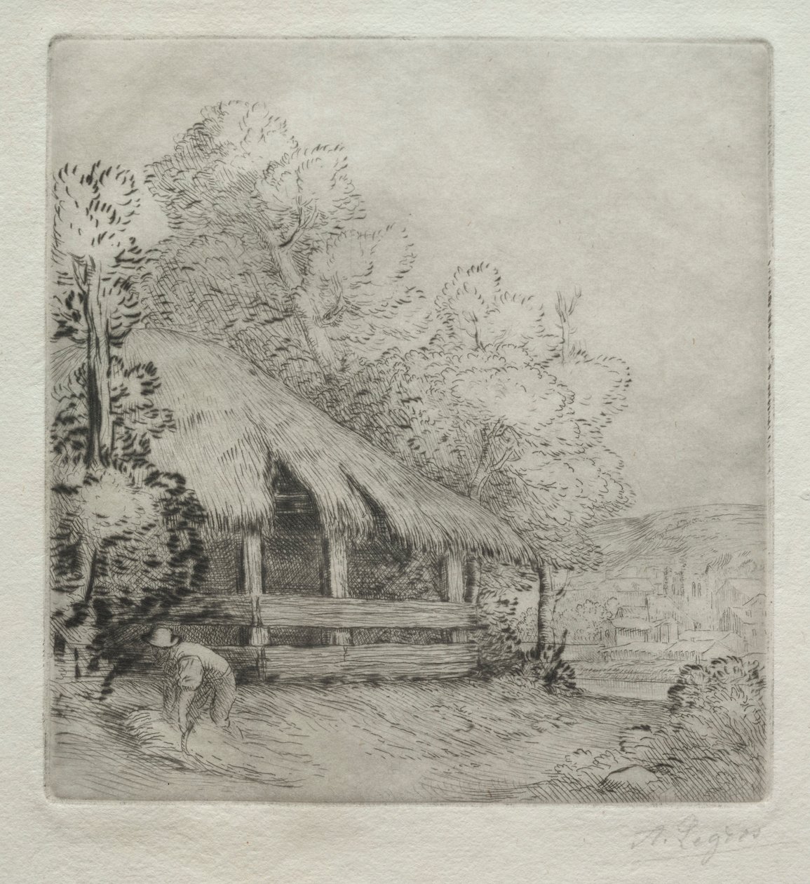 Pieni aita Le Petit Hangar. tekijältä Alphonse Legros
