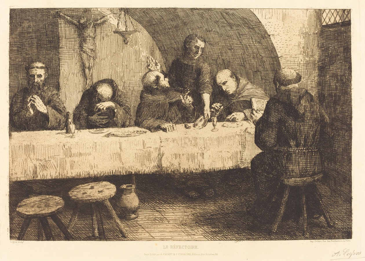 Ruokasali (Le refectoire) tekijältä Alphonse Legros