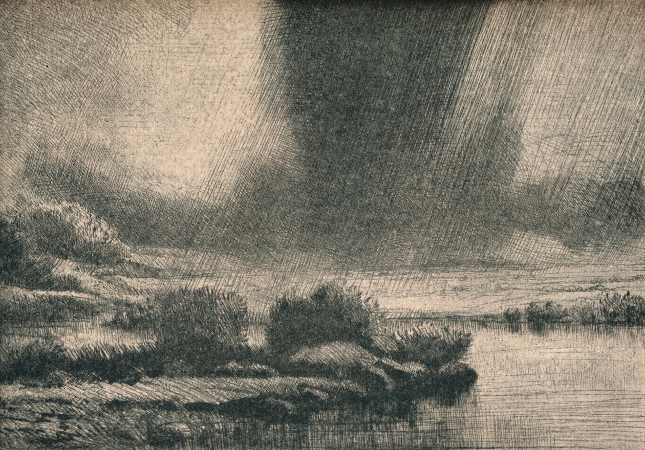 Myrsky, c1890 tekijältä Alphonse Legros