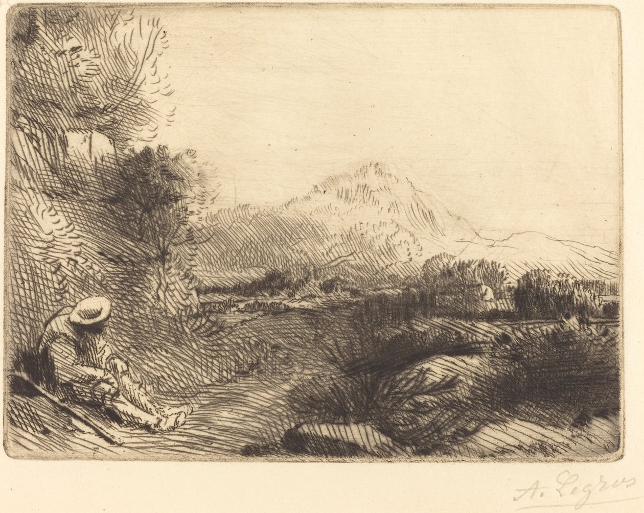 Traveller Resting Matkustajan lepo. tekijältä Alphonse Legros