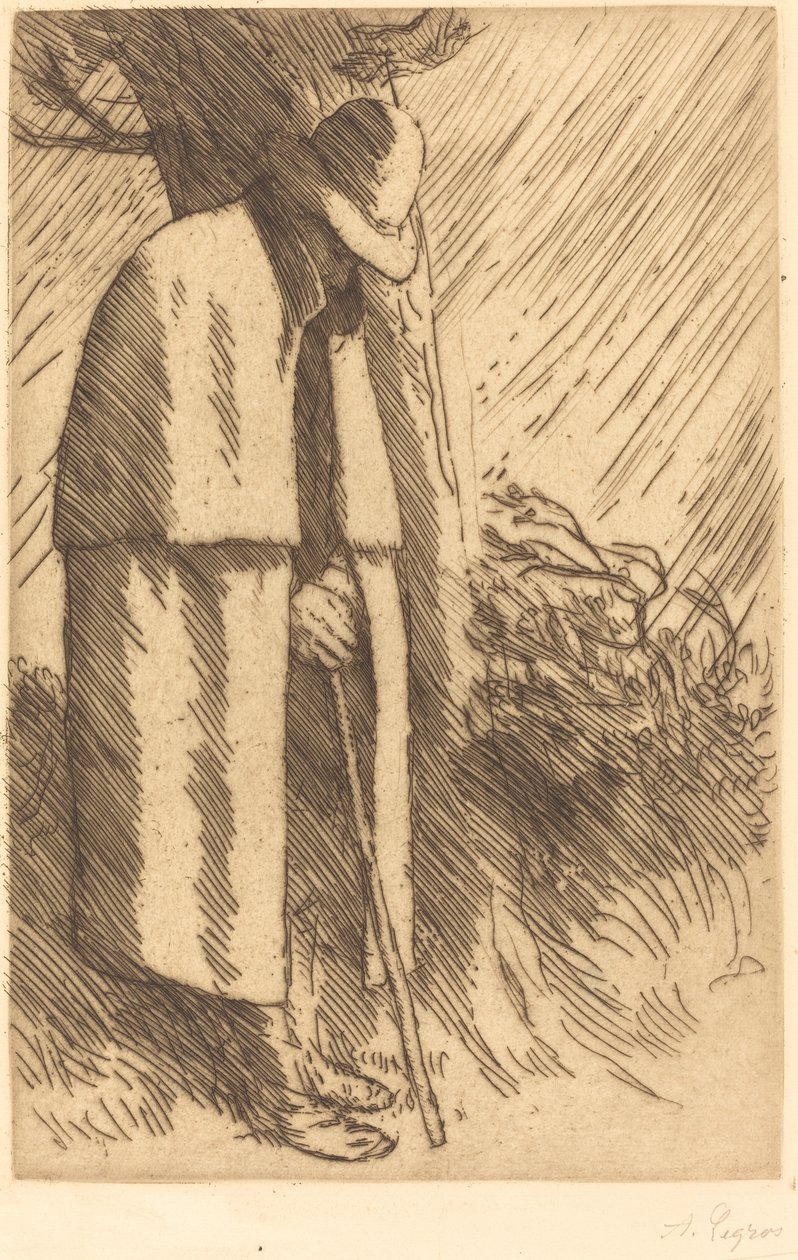 Matkustaja turvassa Matkustaja hakeutuu suojaan. tekijältä Alphonse Legros