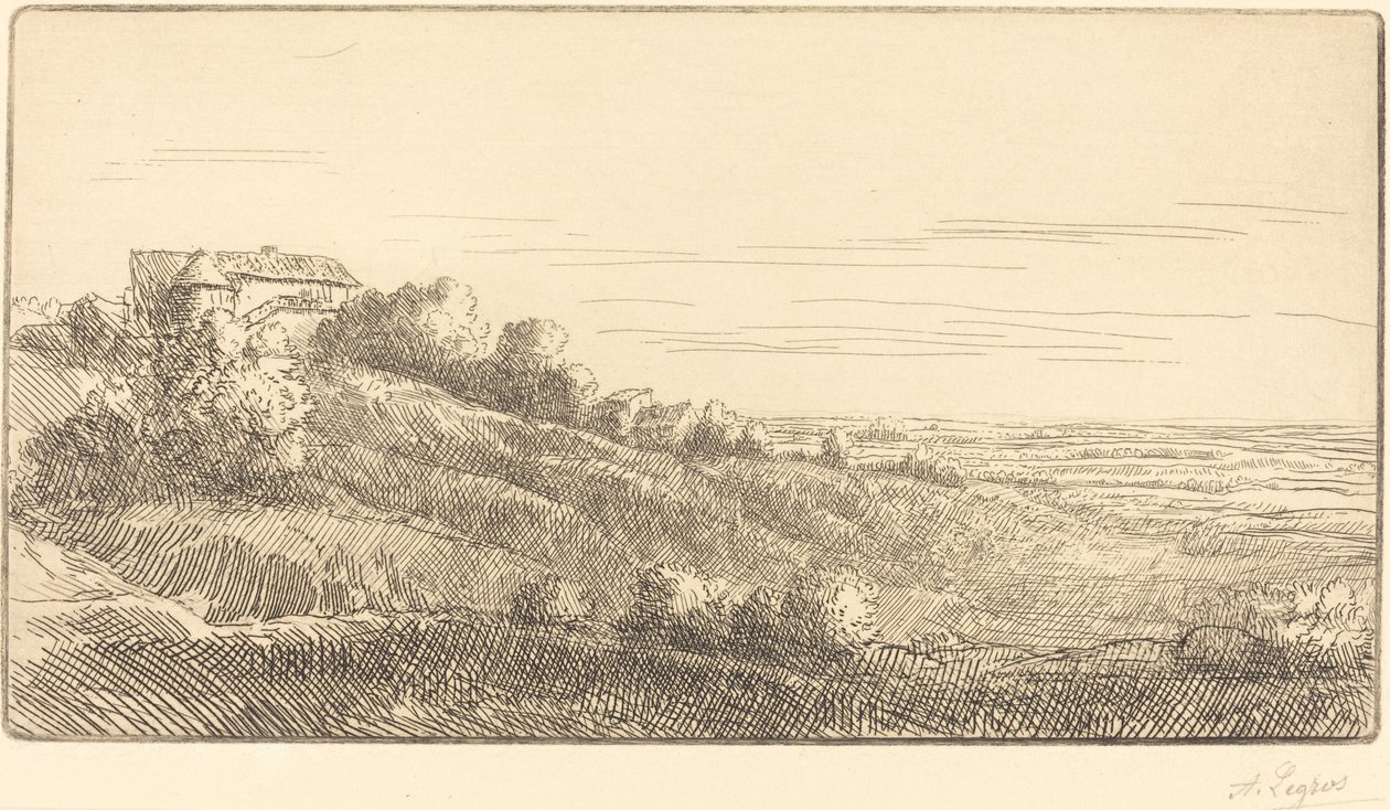 Veronnen laakso La vallee de Veronne. tekijältä Alphonse Legros