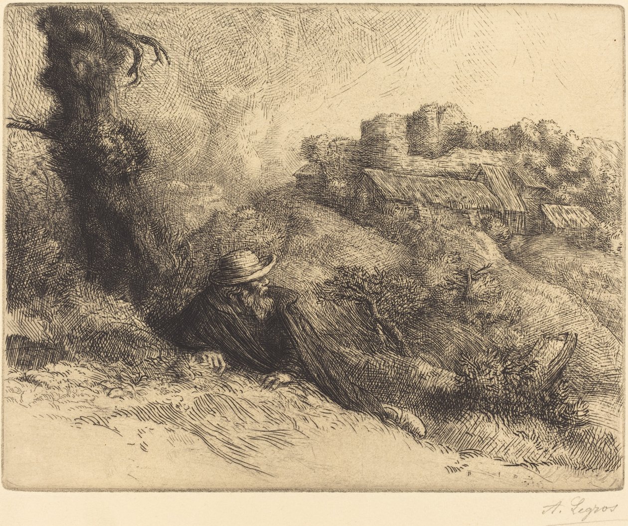 Näkymä linnalle (Chateau des Revenants) tekijältä Alphonse Legros