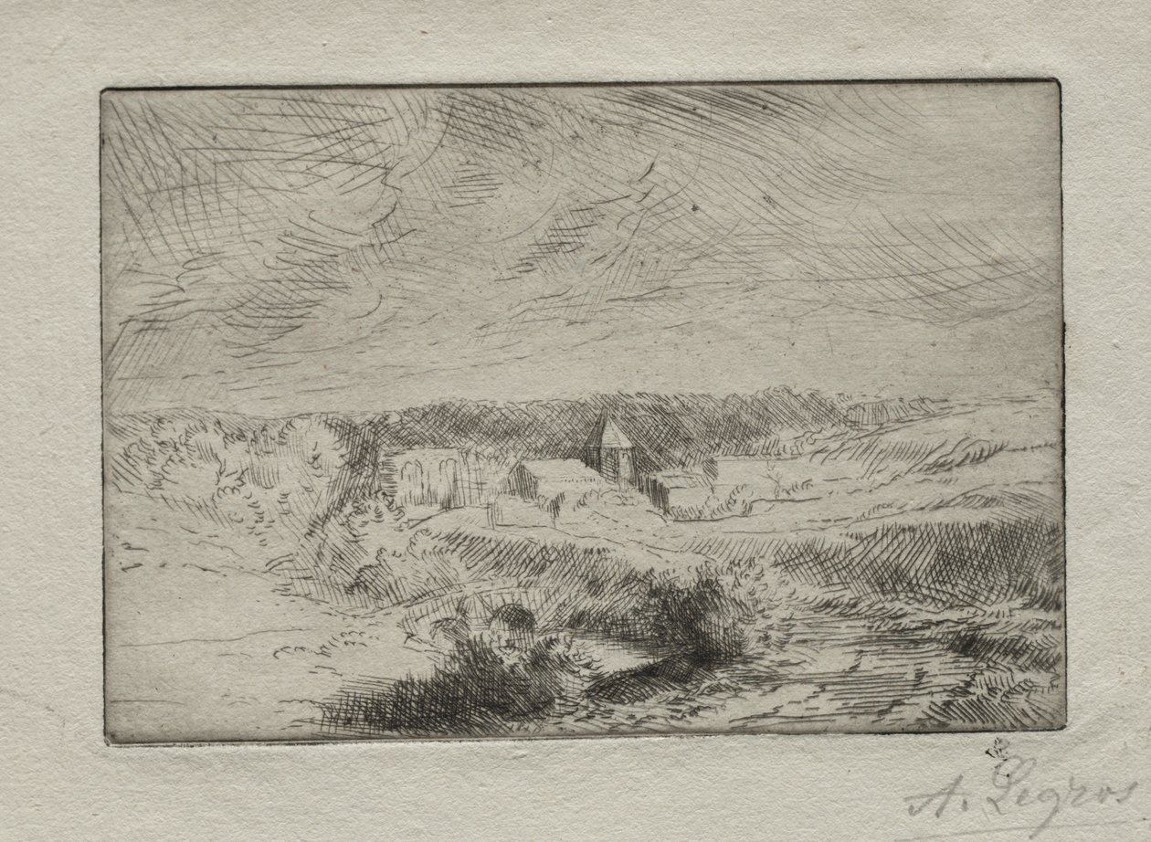 Wimillen kylä lähellä Boulognea. tekijältä Alphonse Legros