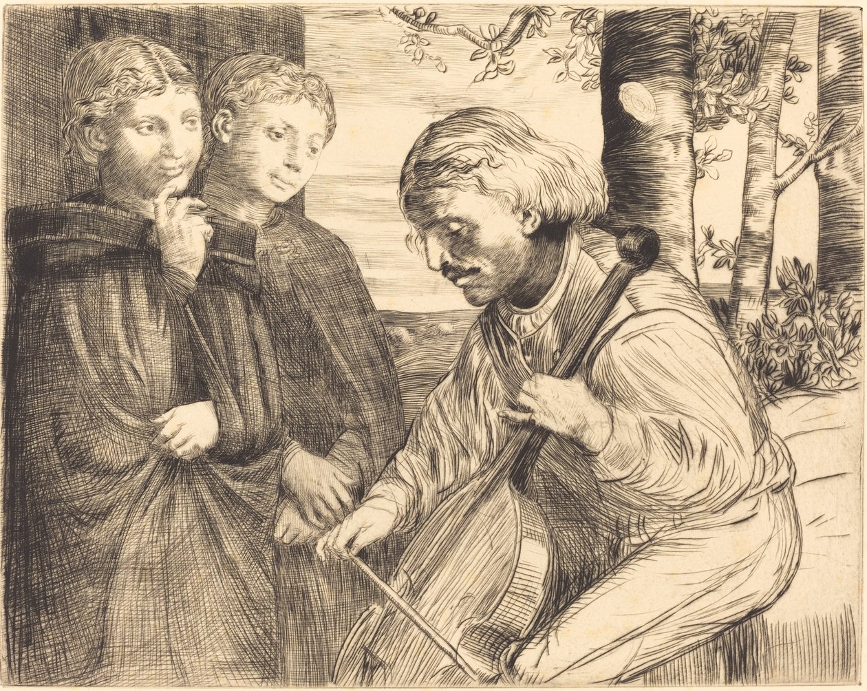 Viol Player tekijältä Alphonse Legros