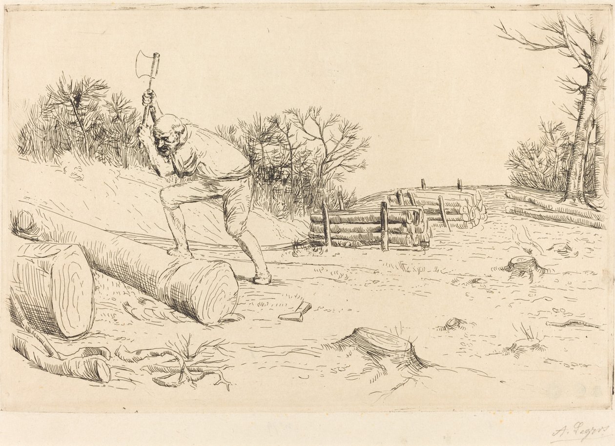 Puunhakkaaja (Metsikko) tekijältä Alphonse Legros