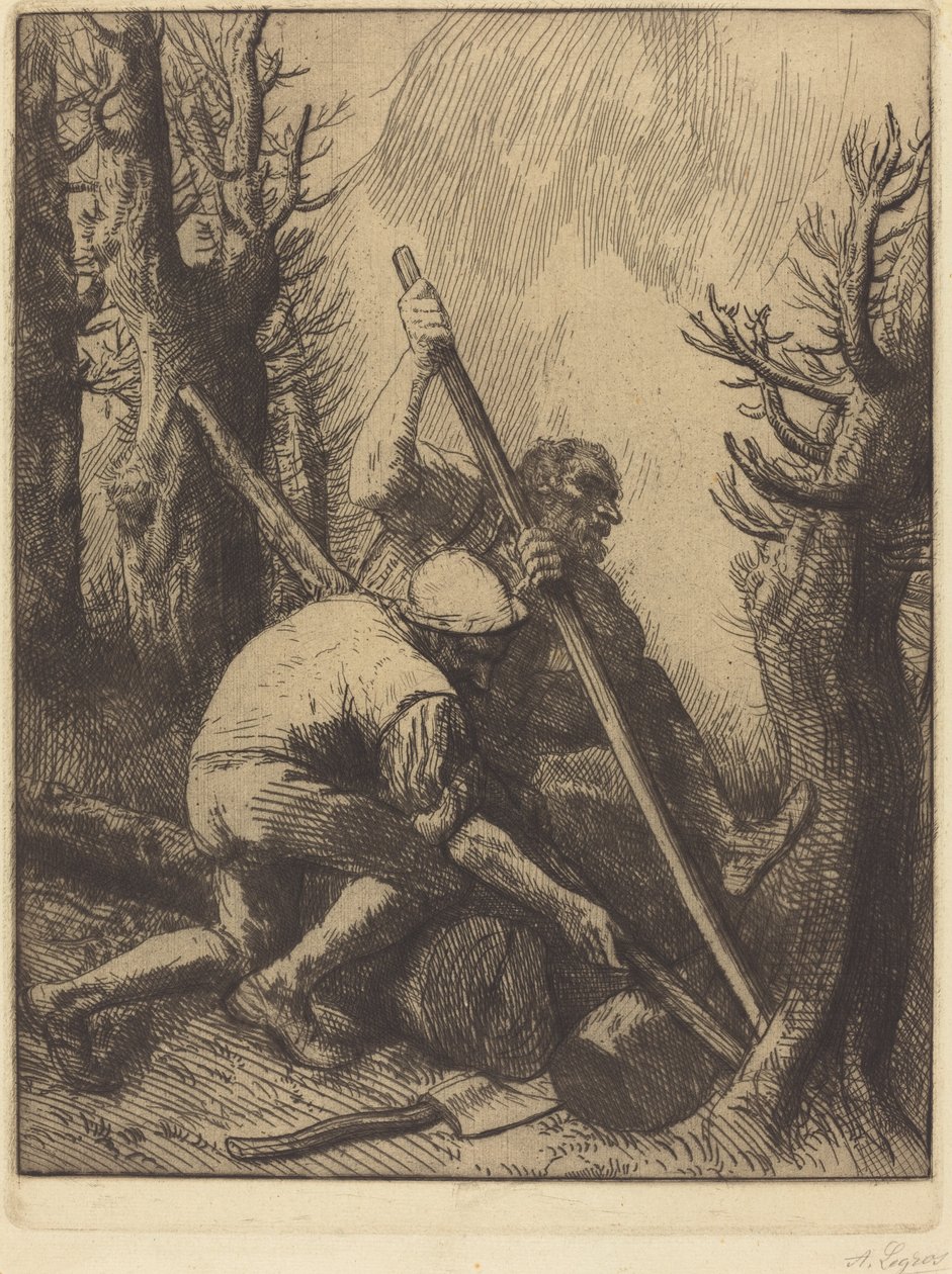 Puunhakkaajat, 3. levy (Les bucherons) tekijältä Alphonse Legros