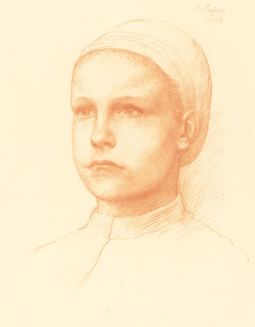 Nuori talonpoika Nuori talonpoikatyttö, 1904. tekijältä Alphonse Legros