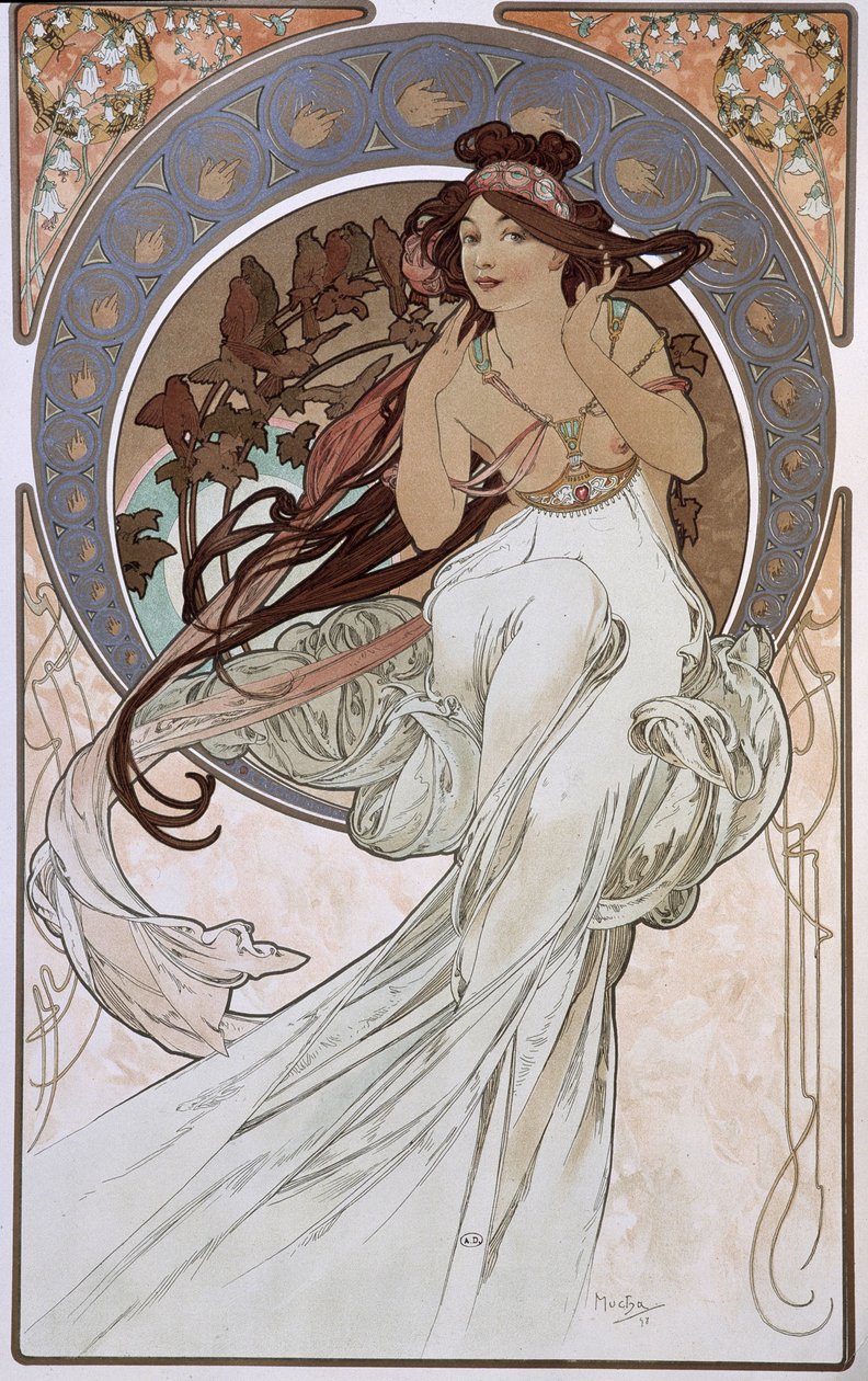 La Musique - kirjoittanut Mucha tekijältä Alphonse Mucha