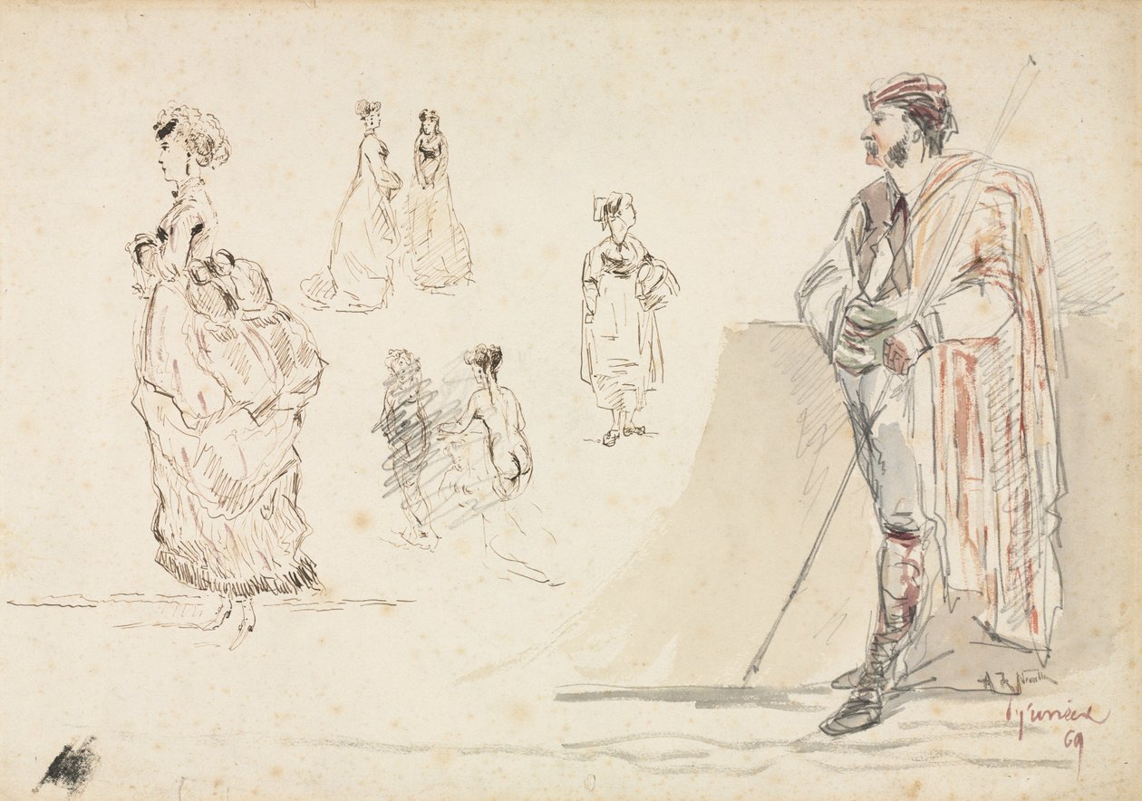 Figuuriluonnoksia, 1869. tekijältä Alphonse Marie de Neuville