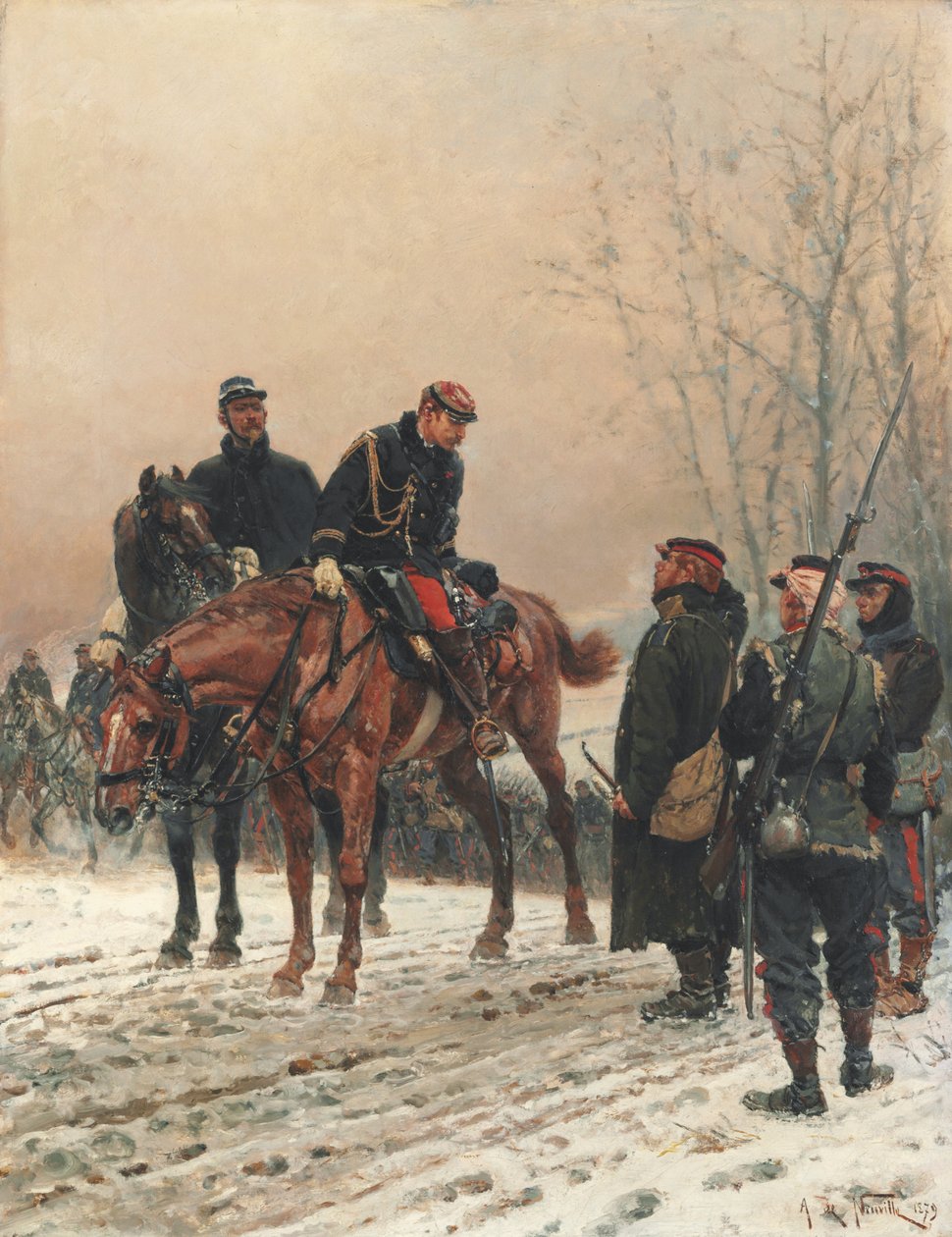 Tervehdys, 1879 tekijältä Alphonse Marie de Neuville