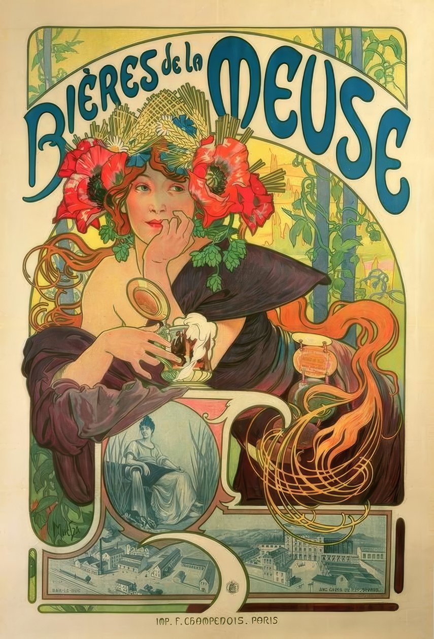 Bières de la Meuse tekijältä Alphonse Mucha