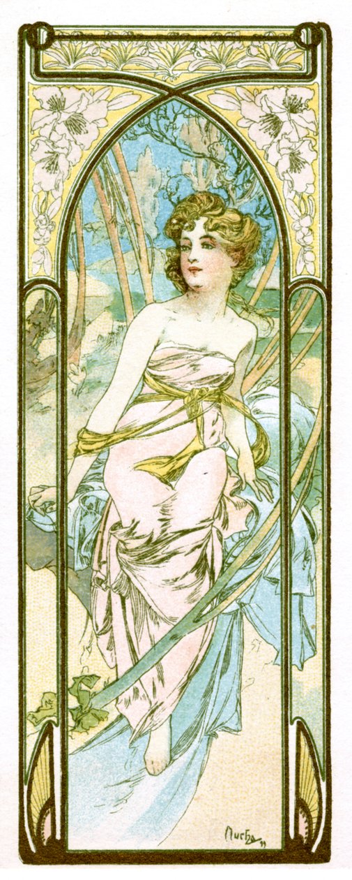 "Päivän kirkkaus", 1899 tekijältä Alphonse Mucha