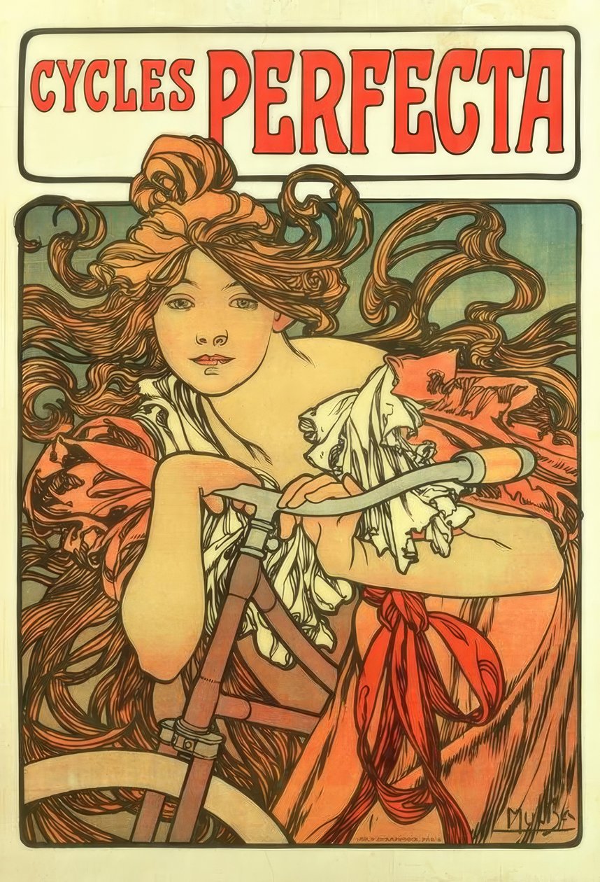 Pyörät Perfecta tekijältä Alphonse Mucha