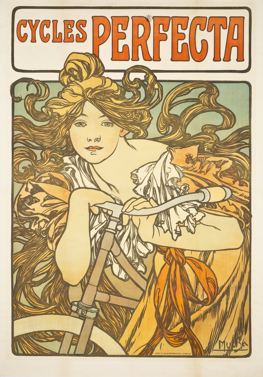 Cycles Perfecta, 1897 tekijältä Alphonse Mucha