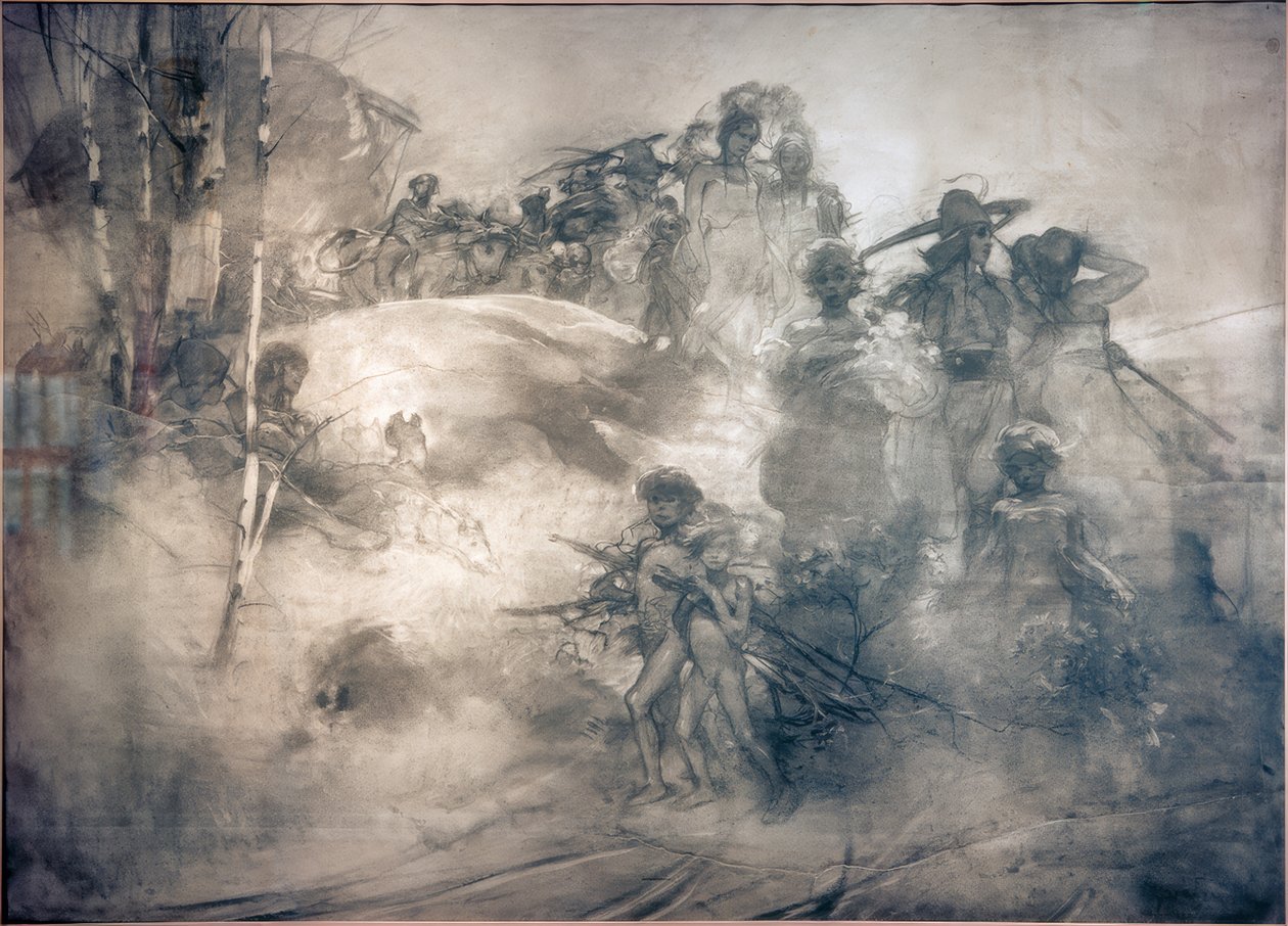 Slaavilainen sadonkorjuujuhla tekijältä Alphonse Mucha